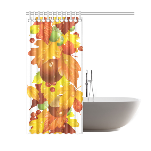 Natural Scenery Fruits and Leaves Shower Curtain 60"x72"