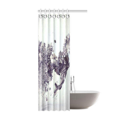 Custom Broken Zebra Cool Design Artsadd Shower Curtain 36"x72"