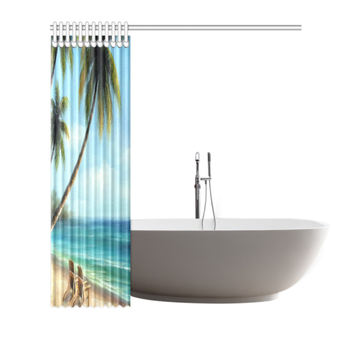 Beach Shower Curtain 66"x72"