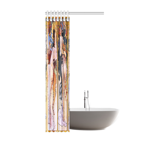 Katy Perry Dark Horse Alphonse Mucha Hot Sale Shower Curtain 36"x72"