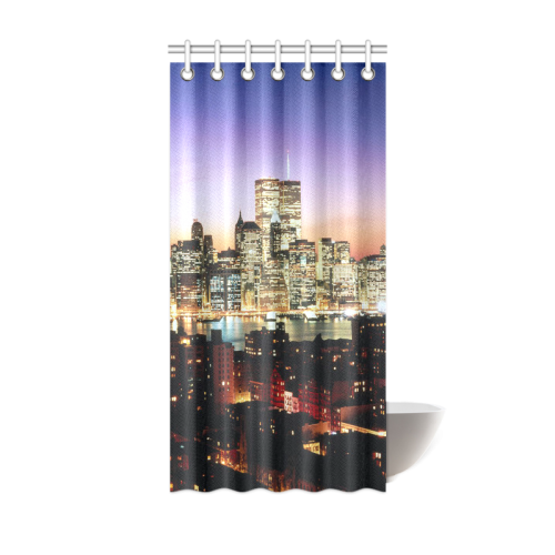 New York City Night Shower Curtain 36"x72"