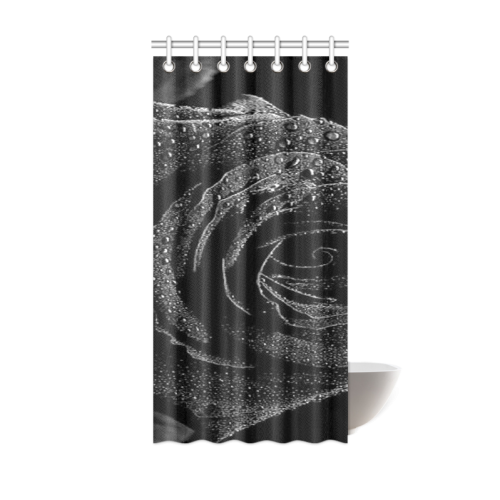 Black Rose Shower Curtain 36"x72"