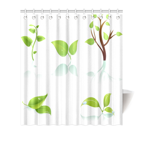 Green Tree See Natural Scenery In Room Shower Curtain 66"x72"