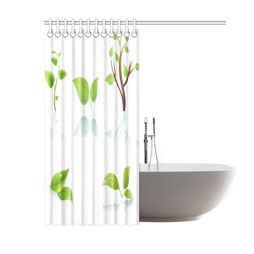 Green Tree See Natural Scenery In Room Shower Curtain 60"x72"