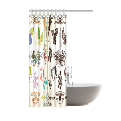 Beautiful Plant Pattern Hot Sale Artsadd Design1 Shower Curtain 48"x72"