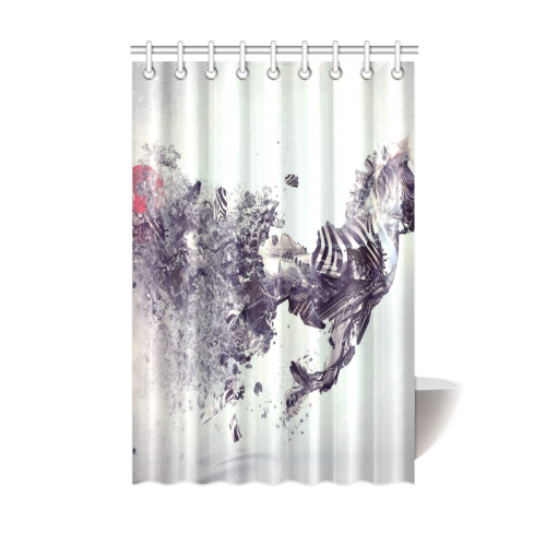 Custom Broken Zebra Cool Design Artsadd Shower Curtain 48"x72"
