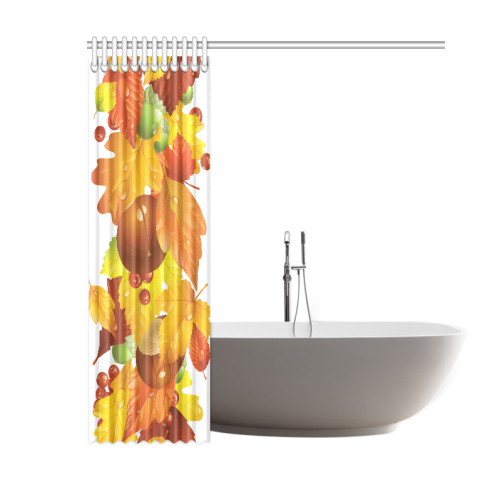 Natural Scenery Fruits and Leaves Shower Curtain 60"x72"