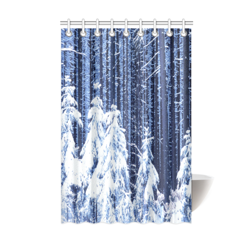 Snow Gleams White Shower Curtain 48"x72"