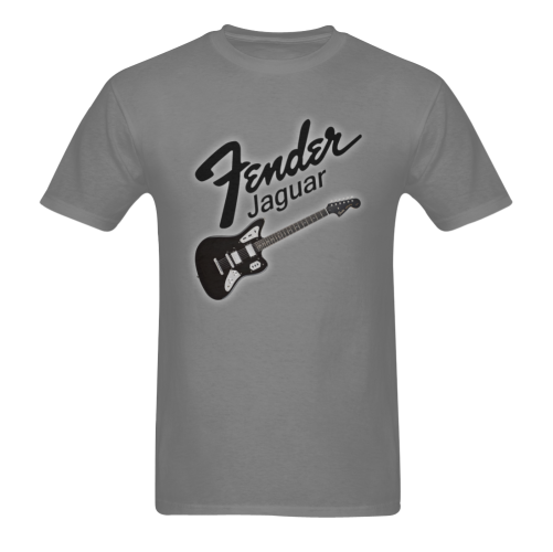 Black Fender Jaguar Sunny Men's T- shirt (Model T06)