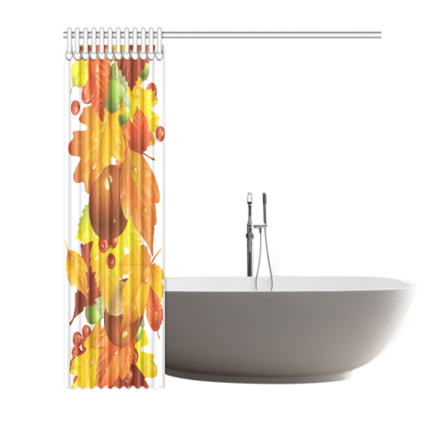 Natural Scenery Fruits and Leaves Shower Curtain 66"x72"