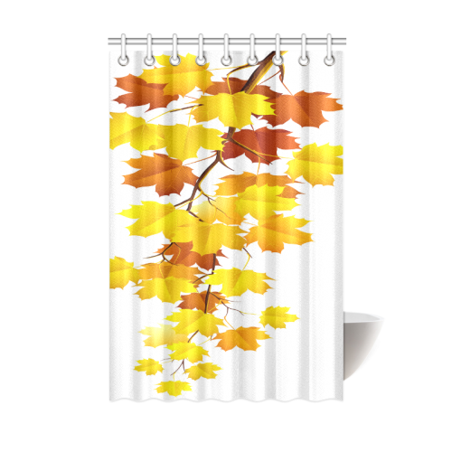 Autumn Season Maple Leaves Natural Scenery Shower Curtain 48"x72"