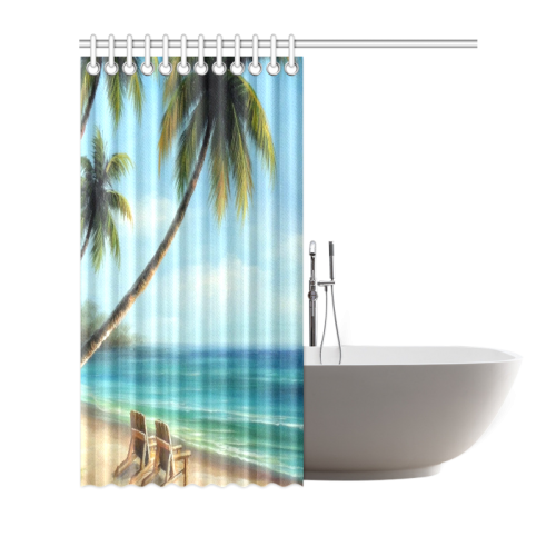 Beach Shower Curtain 66"x72"