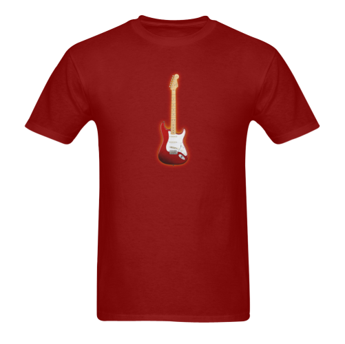 Fender Stratocaster american standard red Sunny Men's T- shirt (Model T06)