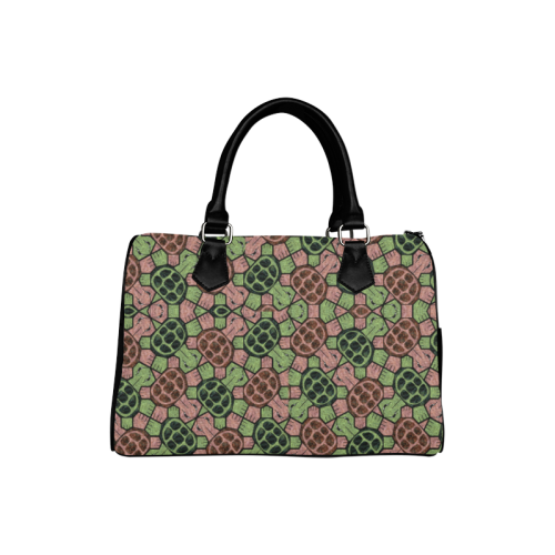 Abstract pattern turtle rules Boston Handbag (Model 1621)