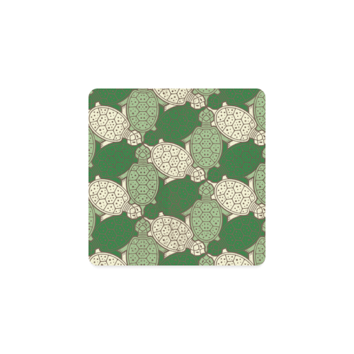 Turtle abstract pattern Square Coaster