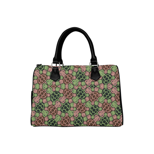 Abstract pattern turtle rules Boston Handbag (Model 1621)