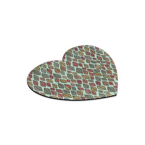 Beautiful leaf color Heart-shaped Mousepad