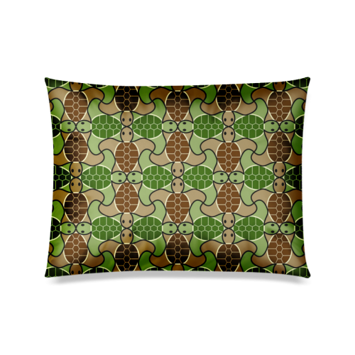 Cute turtle abstract pattern Custom Zippered Pillow Case 20"x26"(Twin Sides)