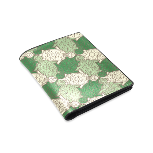 Turtle abstract pattern Men's Leather Wallet (Model 1612)