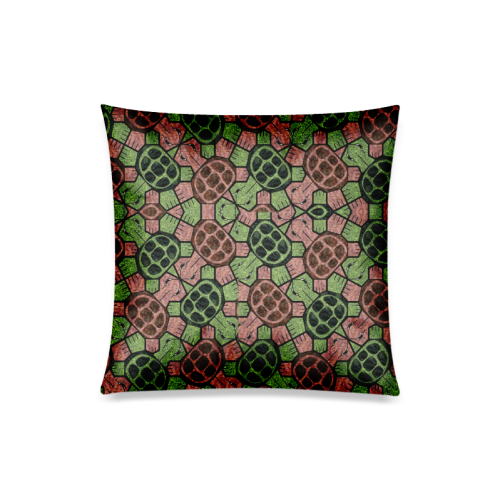 Abstract pattern turtle rules Custom Zippered Pillow Case 20"x20"(Twin Sides)