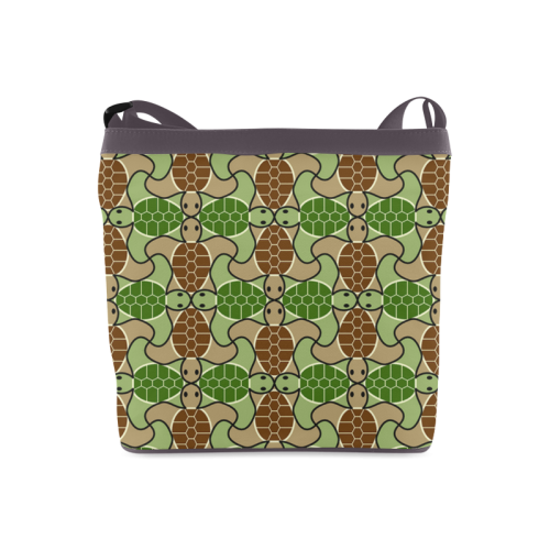 Cute turtle abstract pattern Crossbody Bags (Model 1613)