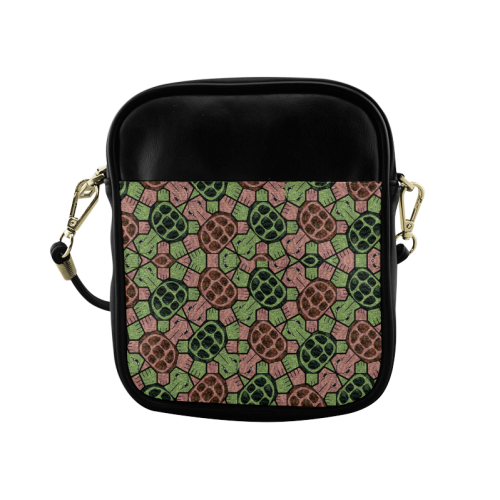 Abstract pattern turtle rules Sling Bag (Model 1627)