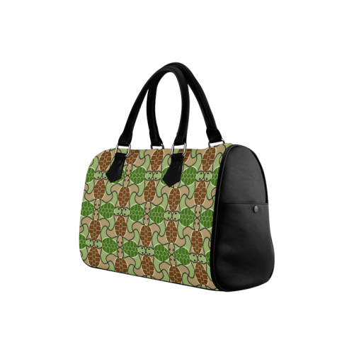 Cute turtle abstract pattern Boston Handbag (Model 1621)