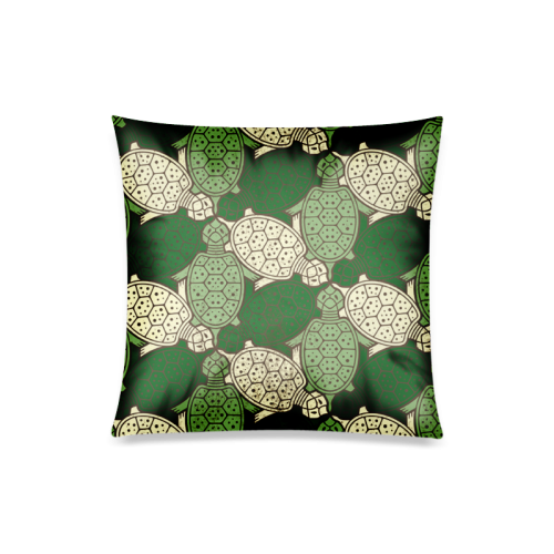Turtle abstract pattern Custom Zippered Pillow Case 20"x20"(Twin Sides)