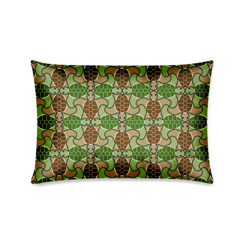 Cute turtle abstract pattern Custom Zippered Pillow Case 16"x24"(Twin Sides)