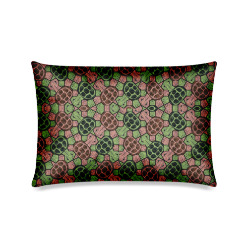 Abstract pattern turtle rules Custom Zippered Pillow Case 16"x24"(Twin Sides)