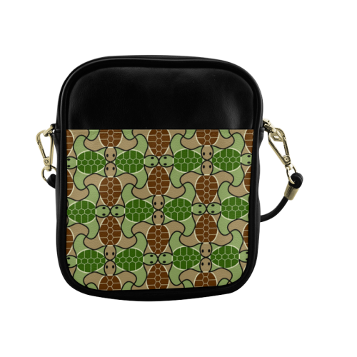 Cute turtle abstract pattern Sling Bag (Model 1627)