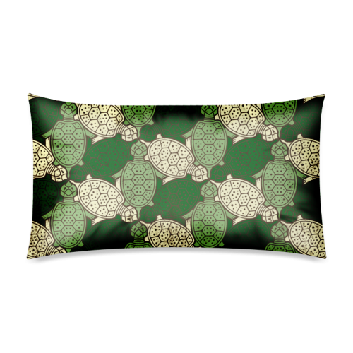 Turtle abstract pattern Rectangle Pillow Case 20"x36"(Twin Sides)