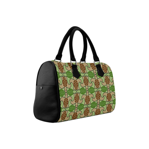 Cute turtle abstract pattern Boston Handbag (Model 1621)