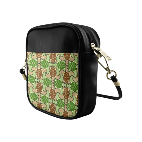 Cute turtle abstract pattern Sling Bag (Model 1627)