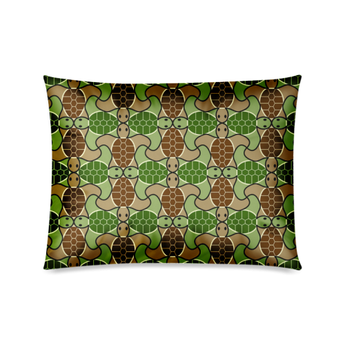 Cute turtle abstract pattern Custom Zippered Pillow Case 20"x26"(Twin Sides)