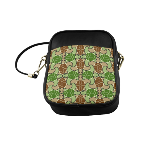 Cute turtle abstract pattern Sling Bag (Model 1627)