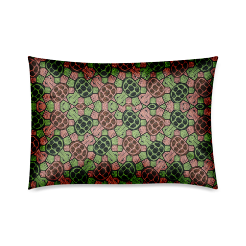 Abstract pattern turtle rules Custom Zippered Pillow Case 20"x30"(Twin Sides)