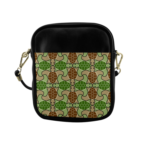 Cute turtle abstract pattern Sling Bag (Model 1627)