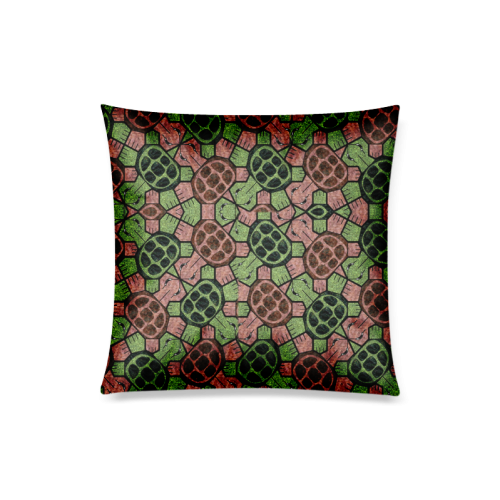 Abstract pattern turtle rules Custom Zippered Pillow Case 20"x20"(Twin Sides)
