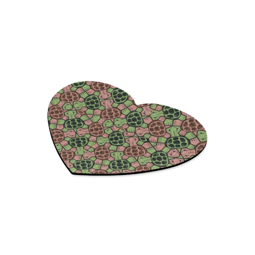 Abstract pattern turtle rules Heart-shaped Mousepad