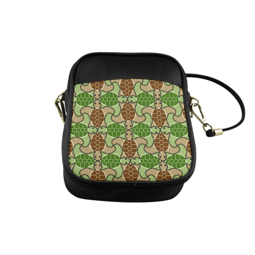 Cute turtle abstract pattern Sling Bag (Model 1627)