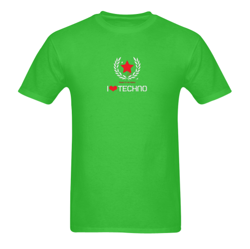 I Love TECHNO Power of the People Sunny Men's T- shirt (Model T06)