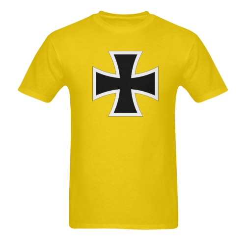 Iron Cross With White Design Custom Sunny Men's T- shirt (Model T06)