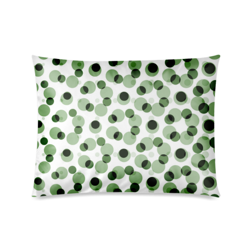 Green geometric circular pattern Custom Zippered Pillow Case 20"x26"(Twin Sides)