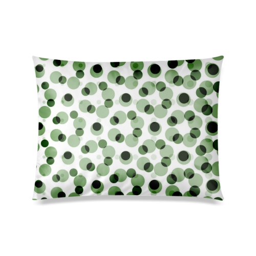 Green geometric circular pattern Custom Zippered Pillow Case 20"x26"(Twin Sides)