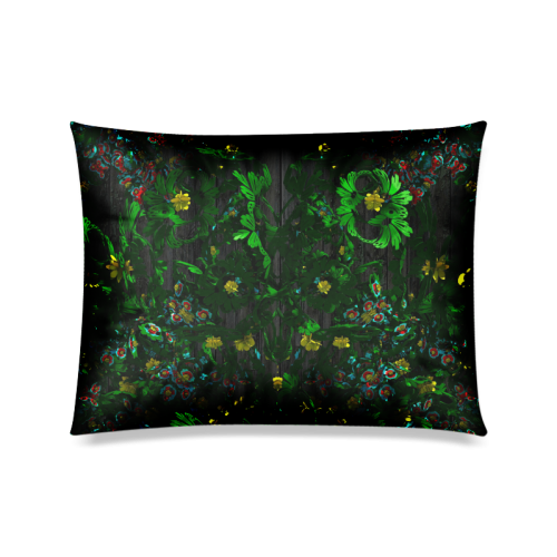 Abstract floral pattern Custom Zippered Pillow Case 20"x26"(Twin Sides)