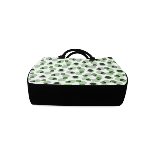 Green geometric circular pattern Boston Handbag (Model 1621)