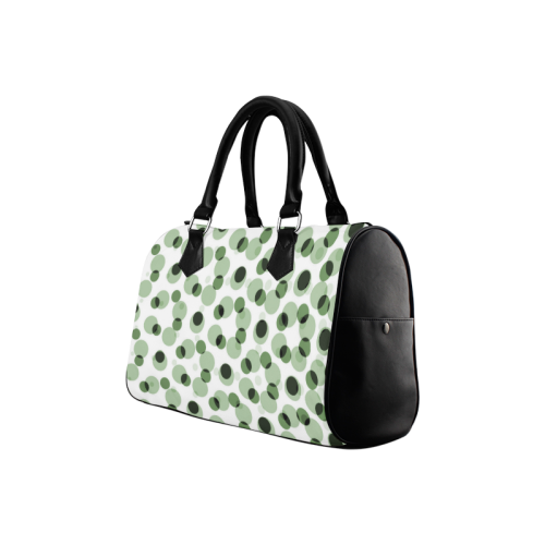 Green geometric circular pattern Boston Handbag (Model 1621)