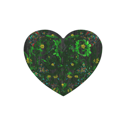 Abstract floral pattern Heart-shaped Mousepad