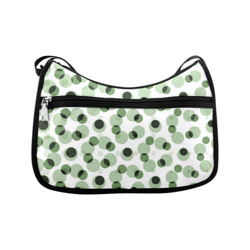 Green geometric circular pattern Crossbody Bags (Model 1616)
